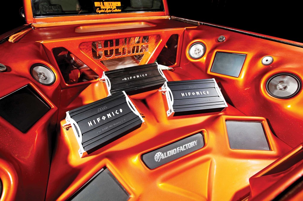 A complete stereo shop molded in fiberglass