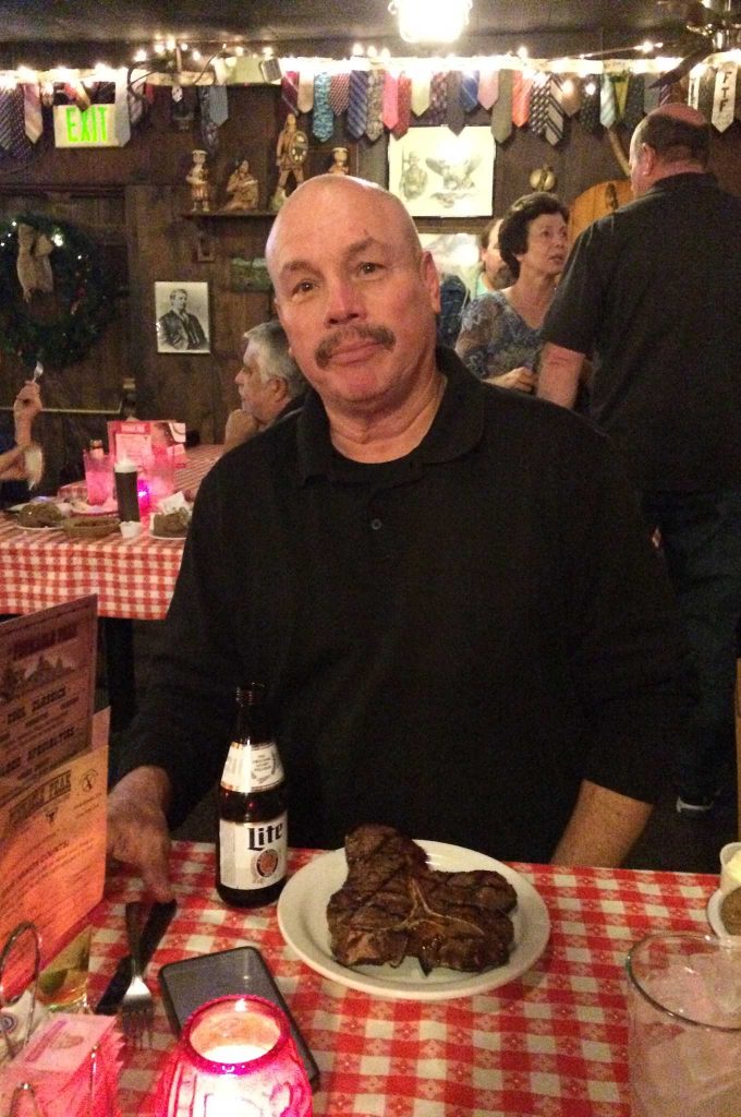 LOWRIDER Editor-in-Chief, Joe Ray enjoying a nice big steak.